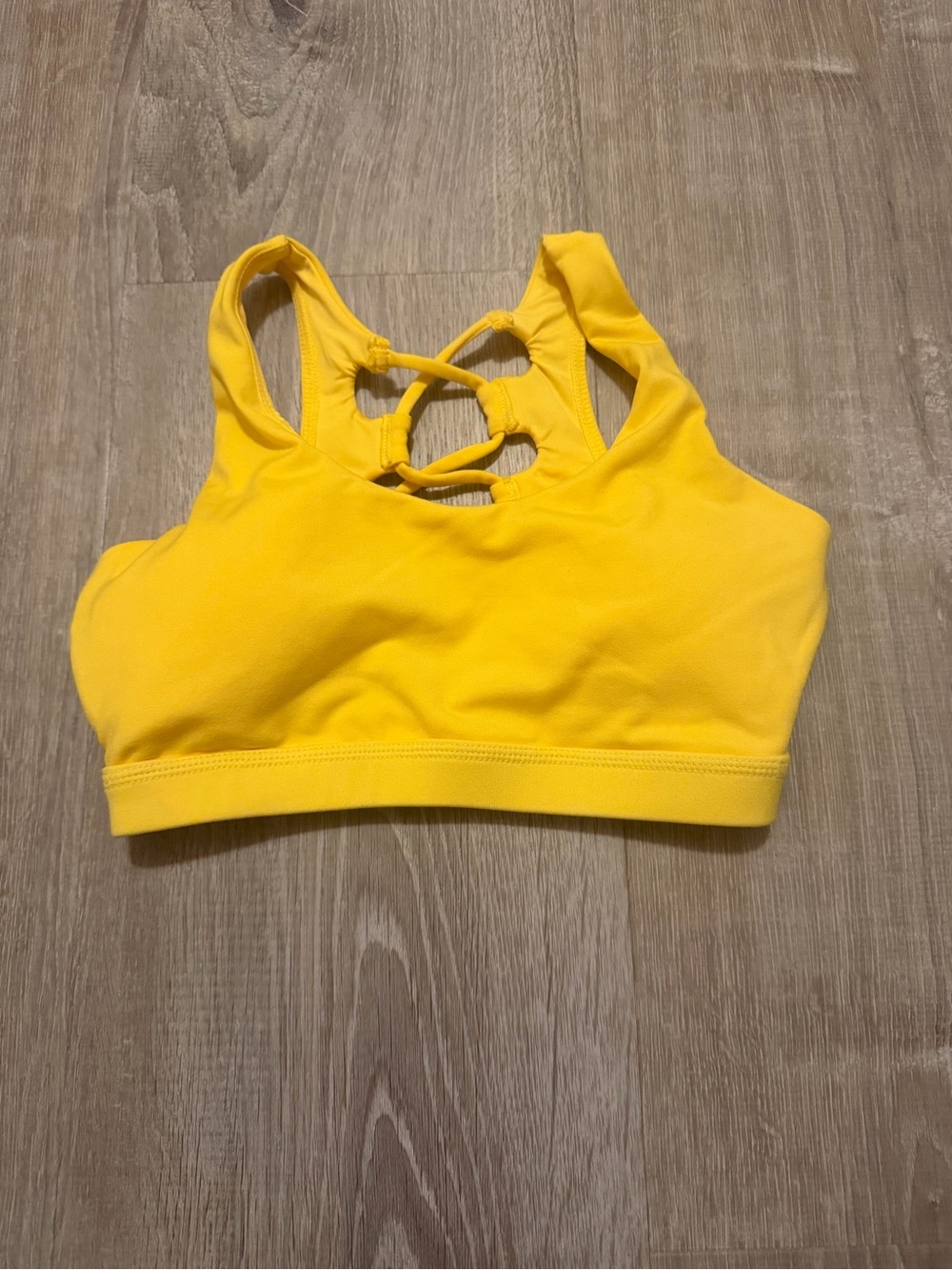 BuffBunny Yellow Strappy Back Sports Bra